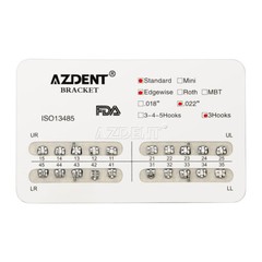 20pcs/pack Dental Orthodontic Brackets Braces Standard Edgewise Slot.022 Hooks 3