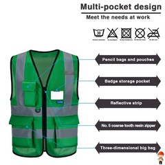 A-SAFETY XSmall Green hi vis vest xs X-Small