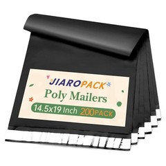 Poly Mailers Shipping Bags Mailing Envelope Large Package Bag 14.5×19″ 200 Black