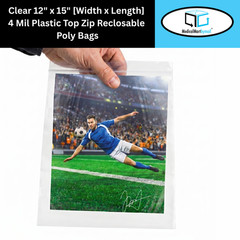 12″ x 15″ Heavy Duty 4 MIL Resealable Zip Top Lock Clear Plastic Bags 12×15 5000