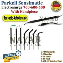 Parkell Sensimatic 500-600-700 Electrosurge Black Handpiece and 7 Pcs Tips CE