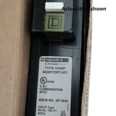 ⚡ Square D HOM115PCAFI Homeline 15A 1 Pole Arc Fault Circuit Breaker PON NEW