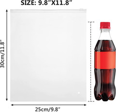 T-Shirt Bags, 100PCS 9X12 Inch Frosted Zipper Packaging Bags for Clothing, Resea
