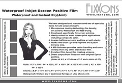 WaterProof Inkjet Transparency Film 13″ x 19″ (100 Sheets)