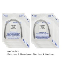 100pc Dental Orthodontic Arch Wires Niti Rectangular Round Natural 1622 012 016