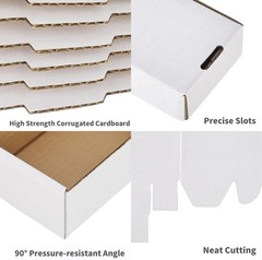 200 Pack 8x4x2 White Corrugated Shipping Mailer Packing Box Boxes 8″ x 4″ x 2″