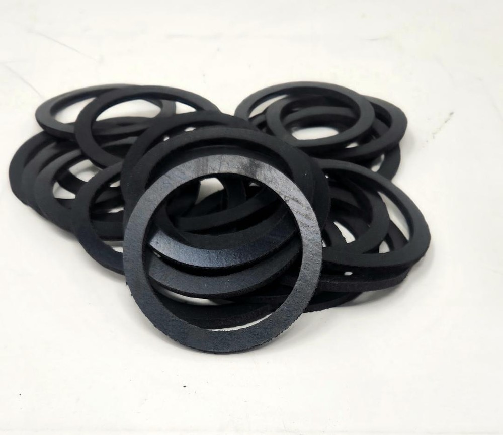 2″ ID x 2 1/2″ OD x 1/8″ Black Rubber Flat Washers Spacers Various Pack Sizes
