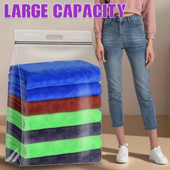 25 Gallon Extra Large Storage Bags 35”X 24”Resealable Clear Bags with Handle 4 M