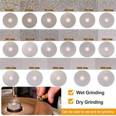Diamond Flat Lap Disc Set 4×5/8Inch Arbor 600/1200/2000/3000 Grit Grinding Wheel