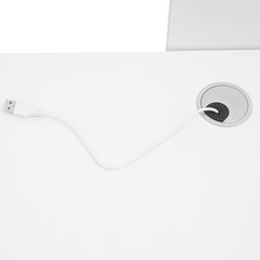 Modern Front Desk Reception Counter, Reception Desk for Salons with LED Light