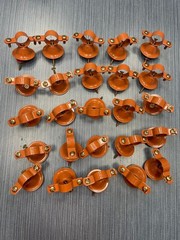 25 x VH0075CP Bell Van Hanger 3/4 in Pipe/Tube Carbon Steel Copper Epoxy Coated