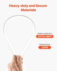 VEVOR Clear Vinyl Tubing 3/8″ ID x 1/2″ OD 50FT Plastic PVC Tubing Flexible Hose