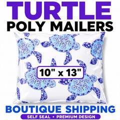 10×13 Turtle Designer Poly Mailers Boutique Shipping Bags Cute