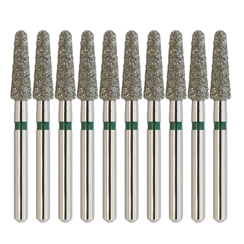 Dental Diamond Burs FG 856/025C Round End Taper Coarse Grit Green Friction Grip