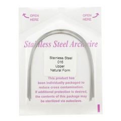 100pcs Orthodontic Archwire Stainless Steel Brace Wires Natural Round Rectanglar