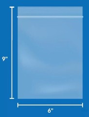 Clear Reclosable Plastic 2-Mil Bags Poly Jewelry Zipper Baggies (6″x9″)