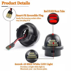 2 pcs License Plate Light Led Lamp Assembly Suitable for Ford F150 F250 F350