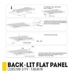2-Pack 2×4 FT 45W LED Back Panel Selectable CCT 3500K|4000K|5000K Dimmable