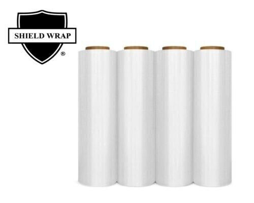 4 Rolls 18″ x 1500′ Pallet Cast Stretch Hand Shrink Film Wrap (80 Gauge) Clear