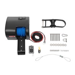 15.88kg Electric Anchor Winch with Roller & Remote Control for Boat Marine Winch