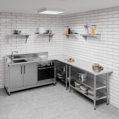 10 in. x 24 in. Stainless Steel Wall Shelf