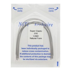 10-100x Dental Ortho Arch Wire Niti Super Elastic Round Rectangular Natural Form