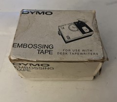 Vintage NOS Dymo Embossing Tape 5 Rolls 3/8”x36’ Black 1967 For Desk Tapewriters