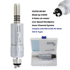 COXO Dental Slow Speed Contra Angle 1:1 1:5 6:1 10:1 Handpiece Air Motor 4Hole