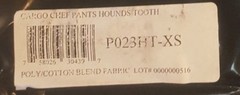 Chef Revival Cargo Chef Pants Size XSmall Hounds Tooth P023HT-xs