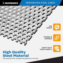 Sandbaggy Perforated Steel Sheet 24″ x 24″ – Perforated Metal Sheet – 20 Gauge