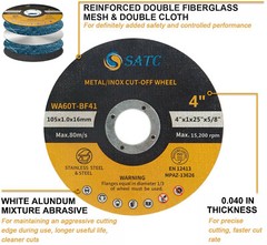 100 Pack 4 inch Metal Cut Off Wheels with 5/8″ Arbor Angle Grinder Cutting Disc