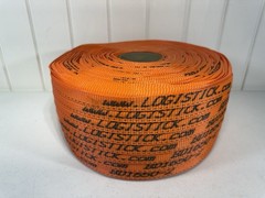 Heavy Duty 3/4 in x 1650 ft Bulk Roll Woven Poly Cord Strapping Orange Polywoven