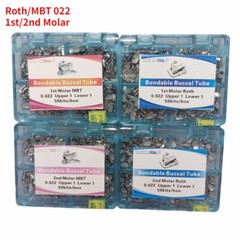 50Sets Dental Orthodontic Buccal Tube 1st 2nd Molar Roth/MBT 022/018 Mesh Base