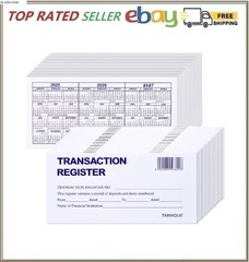 24 PCS Check Registers for Personal Checkbook, Easy to Read Checkbook Register