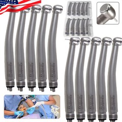 10 PCS Dental High Speed Handpiece Push Button Turbine 4 Hole NSK Pana Max Style