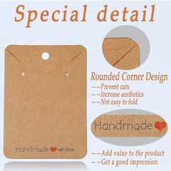 MAIBAOTA Earring Cards, 100 Pcs 1 Count (Pack of 100), 02 Brown/100 pcs