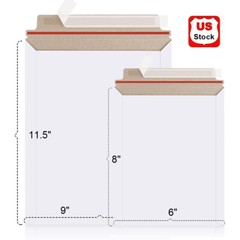100-1000 Flat Photo Mailer Document Envelopes Cardboard Self Seal 9″x11.5″ 6″x8″