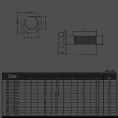 M6 Titanium Drilled Hex Head Flange Bolt 10,12,15,20,25,30,35,40,45,50,55 – 70mm