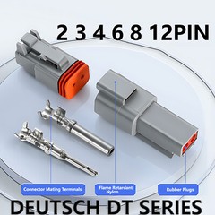 DEUTSCH DT SERIES MULTI PLUG WATERPROOF CONNECTOR 2 3 4 6 8 12PIN MALE & FEMALE
