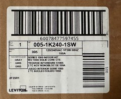 Leviton 1K240-1SW Series 1000 120/240V 100A 1P3W Indoor Kit 2 Solid Core CTs,