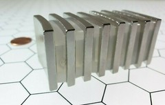 4 Neodymium Magnet Arc Motor Super Strong Rare Earth N45EH Ultra High Heat Grade
