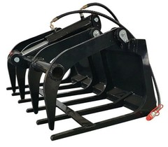M-HGB 39″ Grapple Attachment for Mini Skid Steer Loader Hydraulic Wood Grabber