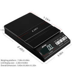 Acteck A-CE65 Black 65lb x 0.1OZ Digital Shipping Postal Scale W/AC & Battery
