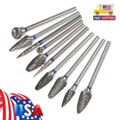 10 Pcs Tungsten Carbide HP Dental Acrylic Bur Drill Coarse Cutter 2.35mm Shank