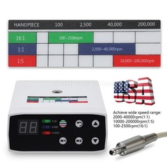NSK Style Dental Brushless LED Electric Micro Motor/1:5 Increasing Handpiece UPS