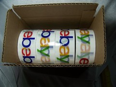 4 Rolls Ebay Shipping Tape Classic 4 color 2″ x 75 Yard Branded Packaging BOPP