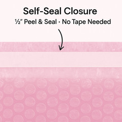 6×8.5 Anti-Static Bubble Out Pouches Bags Wrap Cushioning Self Seal, Pink
