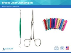 Braces Color Changing Kit Orthodontic Ligature Ties for Brackets 1040pcs