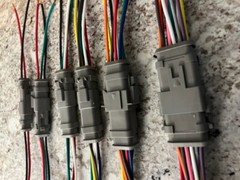 E008 Assembled Deutsch 2,3,4,6,8,12 Pin,12, 14, 16 AWG waterproof connector