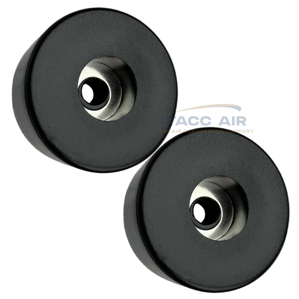 2 PC Pack 1.5″ x 3/4″ Round Air Compressor Rubber Feet / Foot Vibration Pad Set